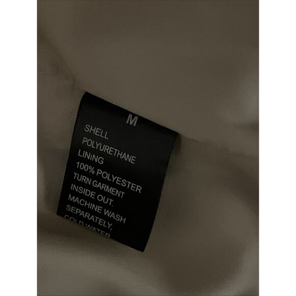 V Cristina Faux Leather Crocodile Textured Jacket Gold Faux Fur Trim Size M - Picture 12 of 12